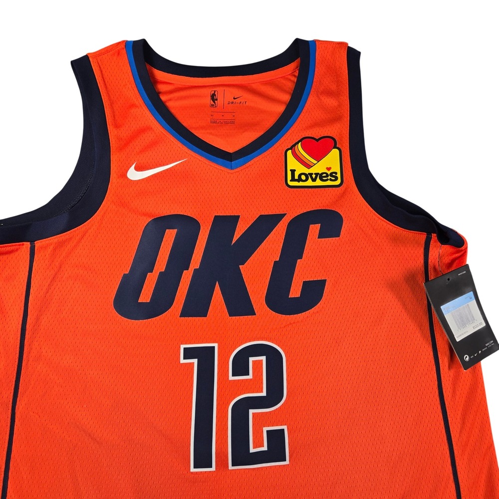 Nike Oklahoma City Thunder Steven Adams 12 Jersey Men's Medium Orange BQ4641-804